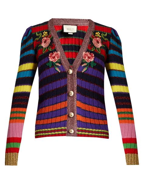 gucci womens cardigan floral|red gucci sweater women's.